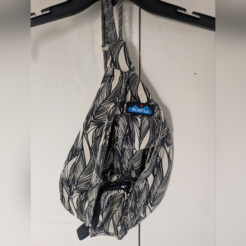 KAVU Black and White Mini Sling Bag
